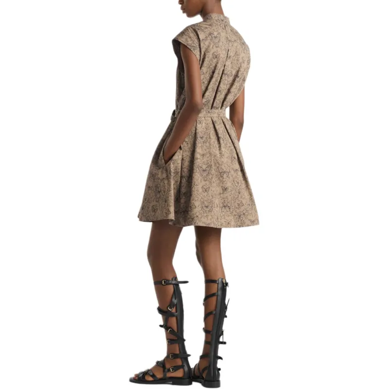 DIOR Sleeveless Dress Women's Beige-3