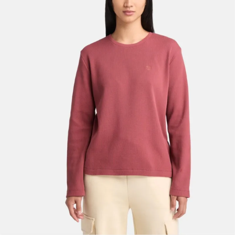 Timberland T Shirt Women's Dark Red-2