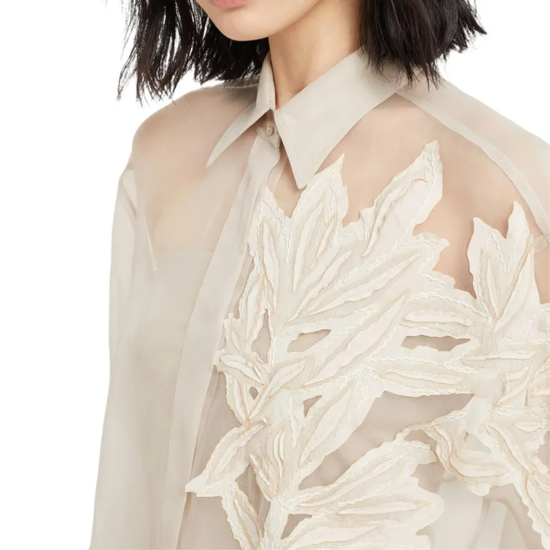 Brunello Cucinelli Flora appliqué Shirt-4