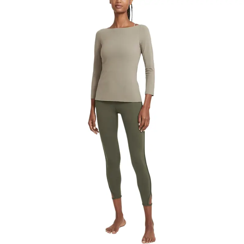 Nike Yoga Luxe Regular T-Shirt Women's Light Army Green-2