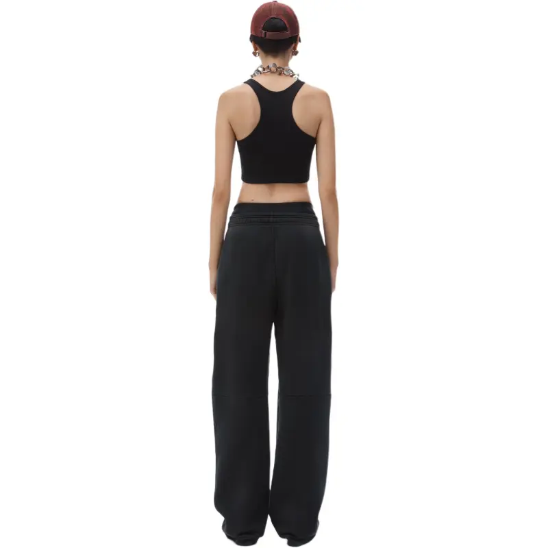 T By Alexander Wang Prestyled Bike Short Sweatpants Washed Black-1