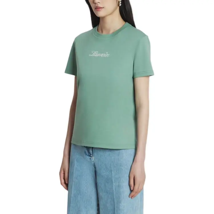 Lanvin Logo Embroidered Crewneck T Shirt-3