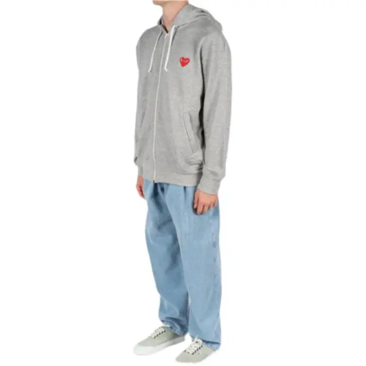 Comme Des Garcons Play Red Multi Heart Zip Up Hoodie-2