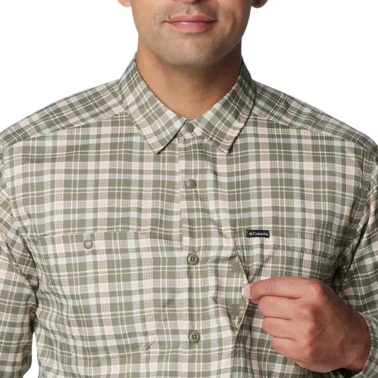 Columbia Silver Ridge™ Utility Lite Plaid Long Shirt Men's Obsidian-3