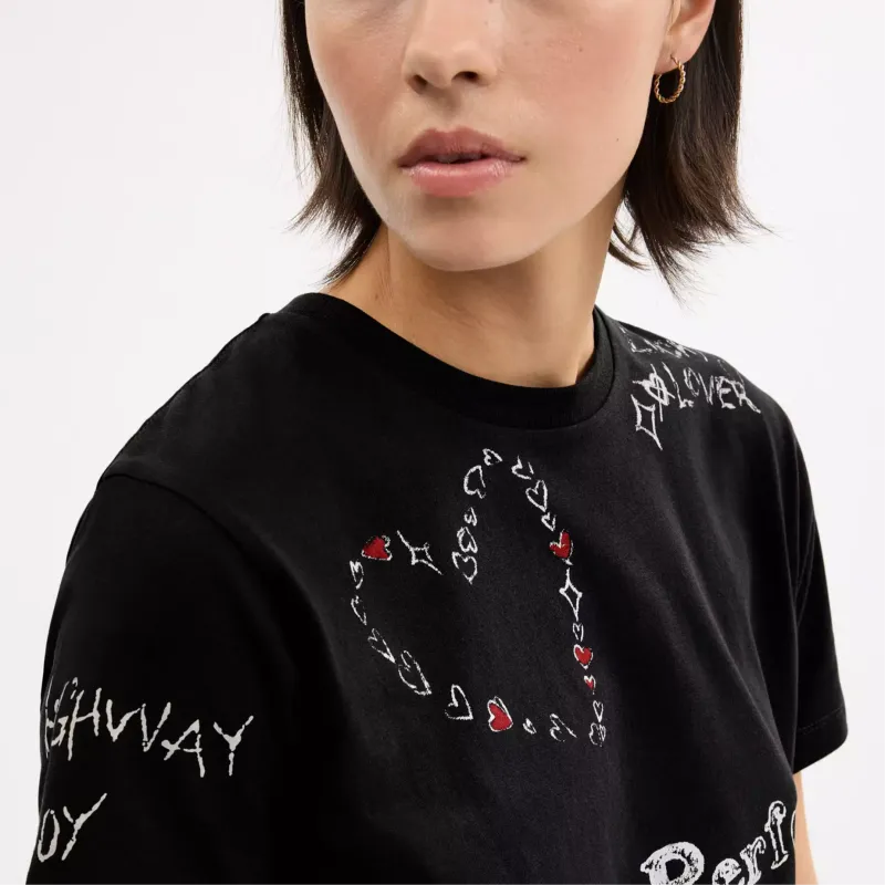COACH Regular T Shirt Women's Black-3
