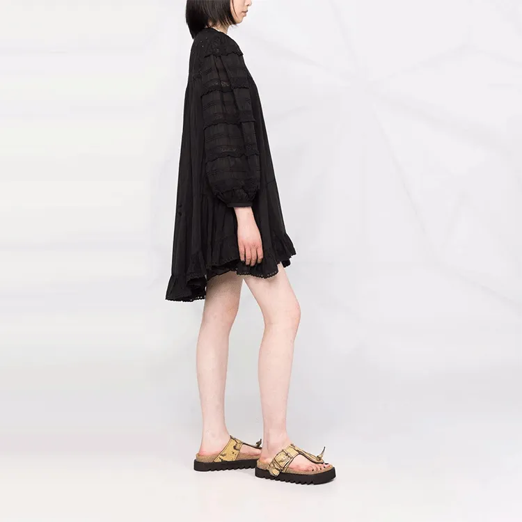 ISABEL MARANT Long-Sleeved Dresses Women's Black-3