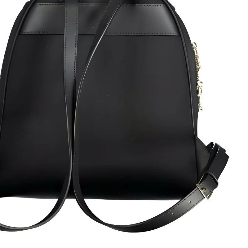 Patrizia Pepe Polyurethane Carry Backpack Women's Black-4