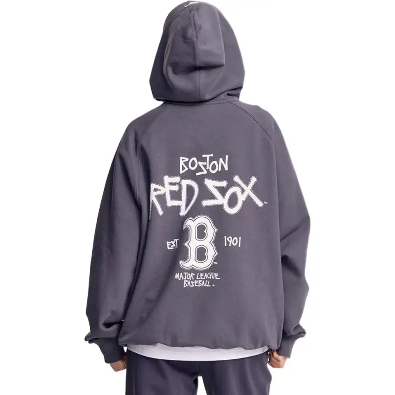 MLB Boston Red Sox SS25 Sweatshirt Unisex Dark Charcoal Gray-4