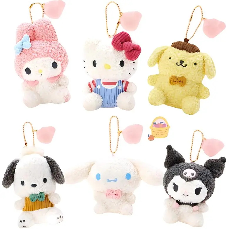 Sanrio Kuromi Vintage Packaging Paper Style Collection Dolls Plush Pendant 12cm High-2