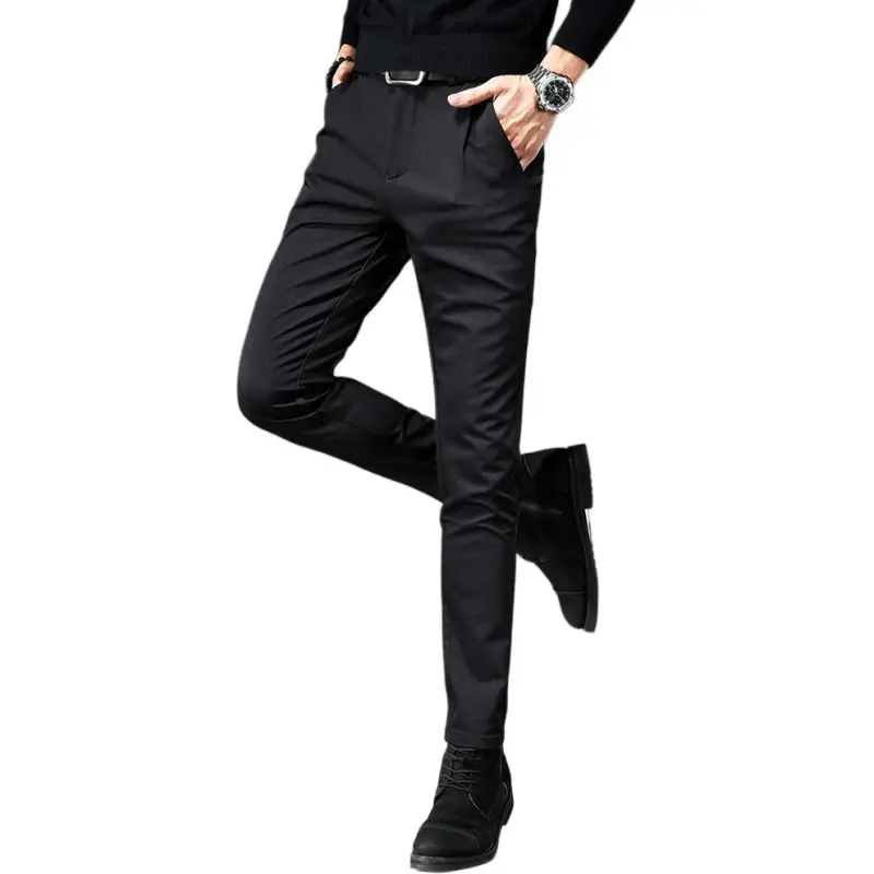 Devanro Casual Pants Men's Black-3
