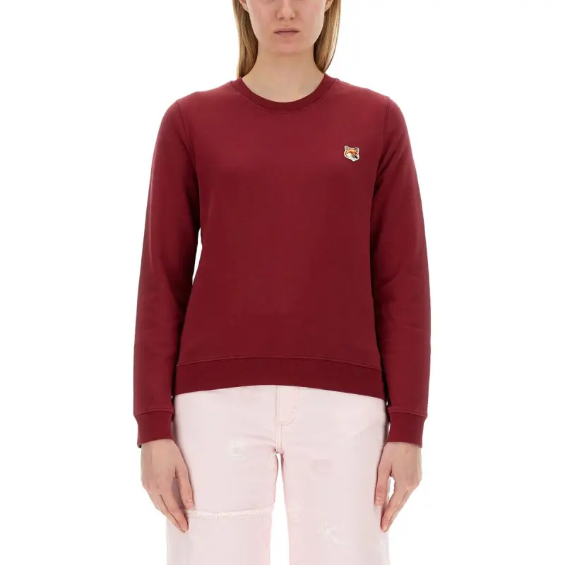 Maison Kitsune Fox Head Patch Crewneck Sweatshirt-2