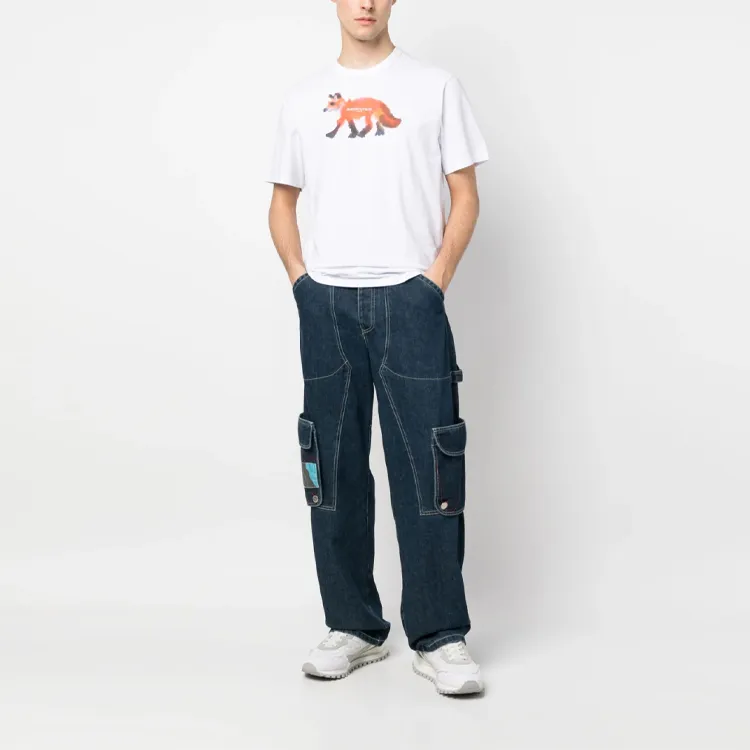 Maison Kitsune T Shirts Men White-1
