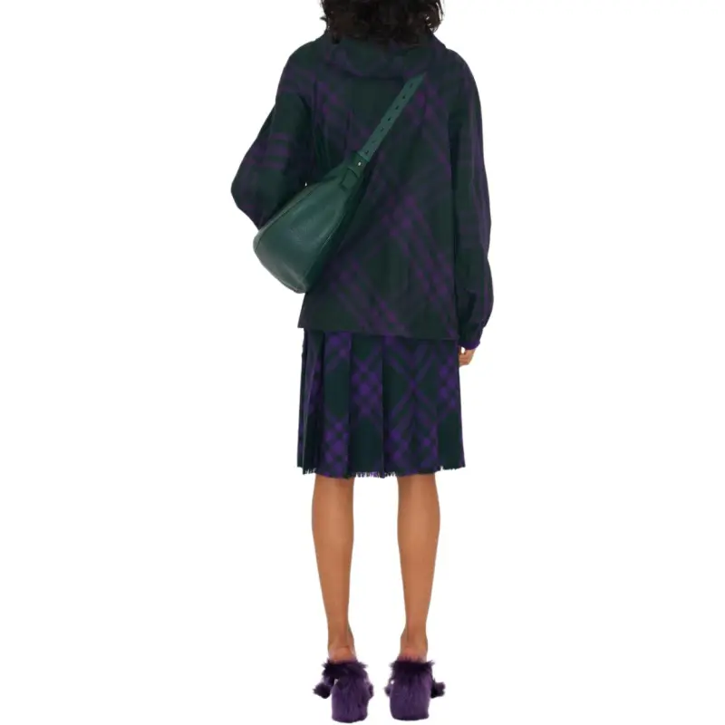 Burberry Check Pattern Zipped Hooded Jacket-2