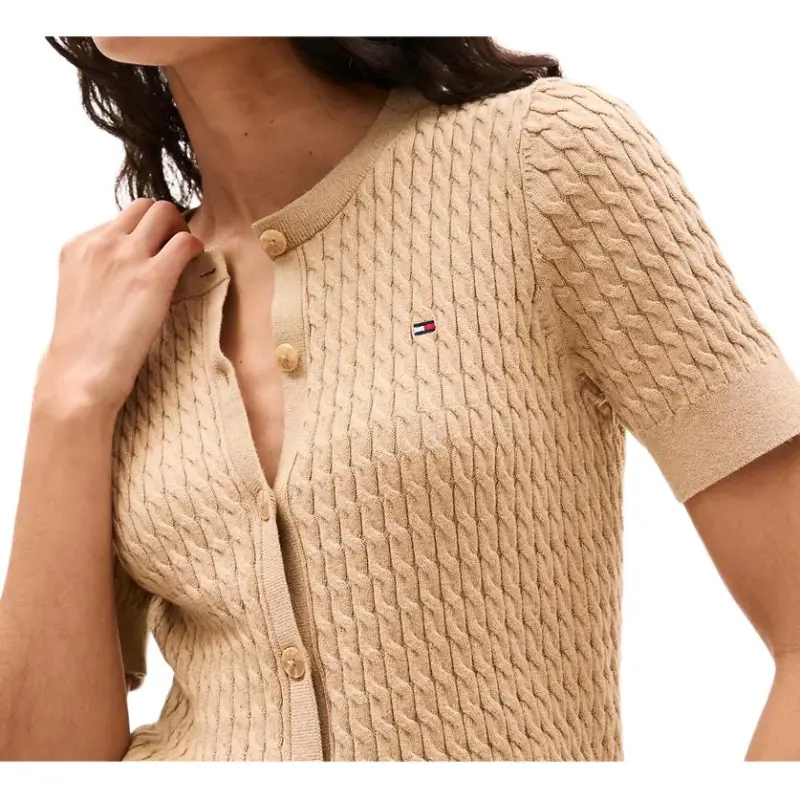 Tommy Hilfiger Sweater Women's Beige Mixed Color-3