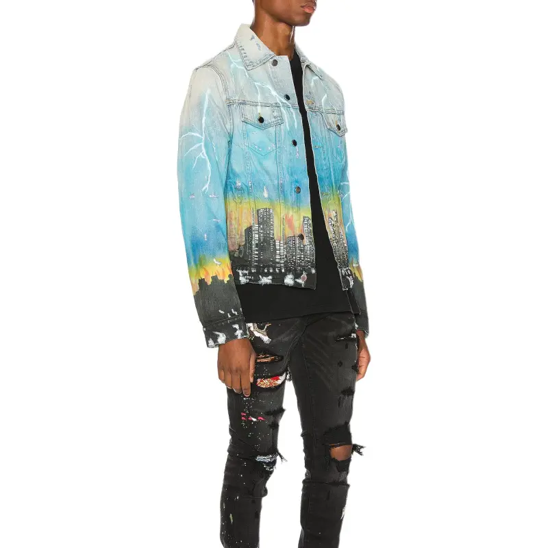 AMIRI City Dragon Trucker Denim Jacket-3