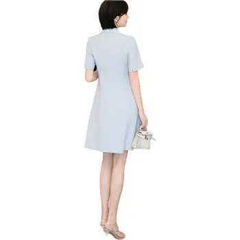 ONE SHALLOW Short Sleeved Dresses Women's Blue
