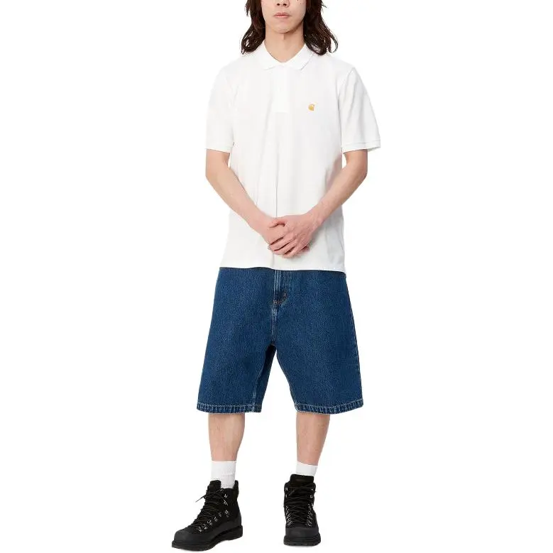 Carhartt WIP Logo Embroidered Short Sleeved Polo Shirt-4