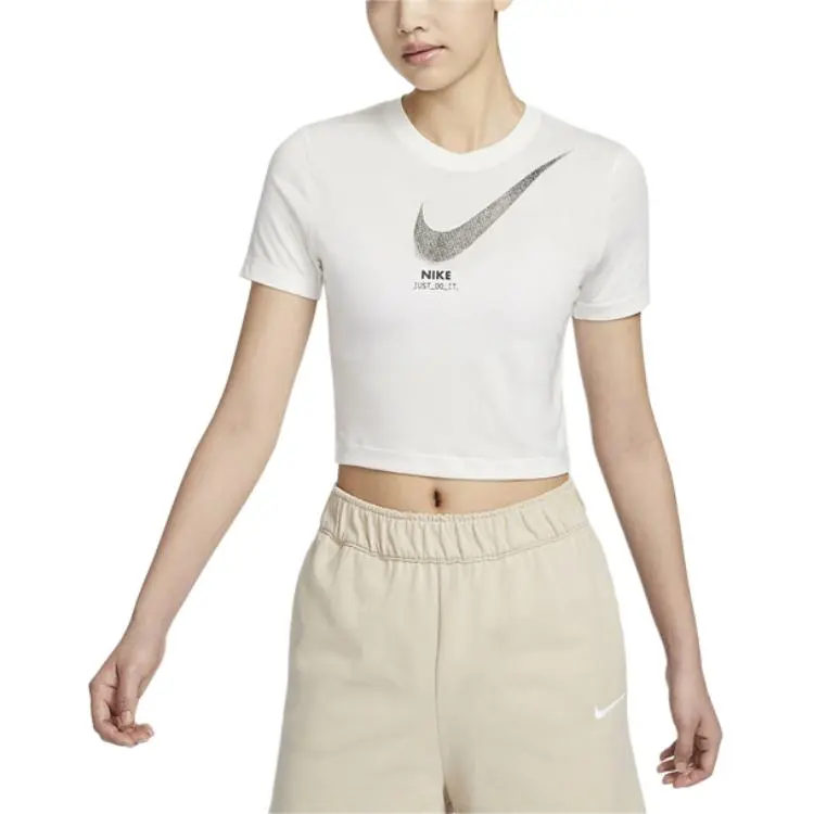 Nike Crop Tops Women's Sail White-2