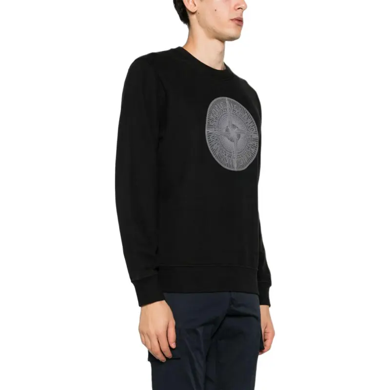 STONE ISLAND Logo Embroidered Crewneck Sweatshirt-2