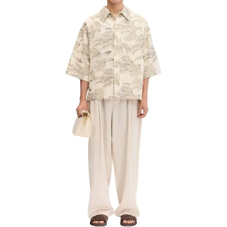 Jacquemus The Aloe Banana Jacquard Boxy Shirt-1