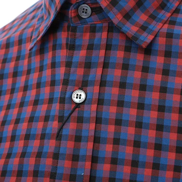 Burberry Shirts Men Red-2
