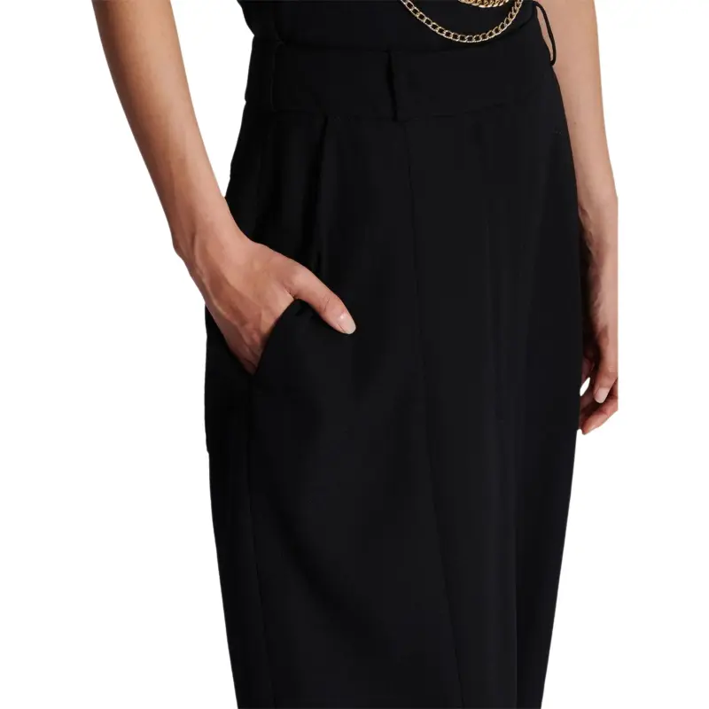 BALMAIN High Waist Baggy Trousers-5
