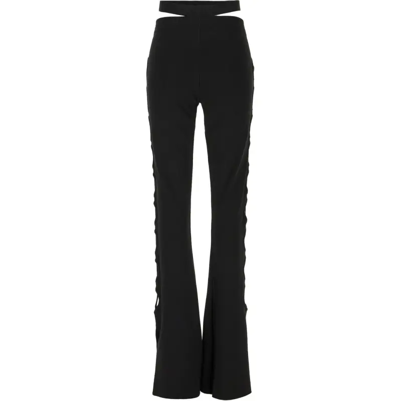 ANDREĀDAMO Cut out Flared Trousers-1