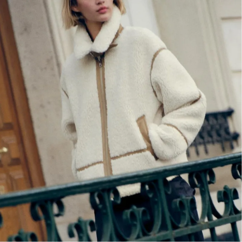 ZARA Jackets Coats Women's Beige-3