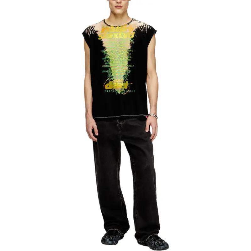 DIESEL Tank Tops Unisex Black-2
