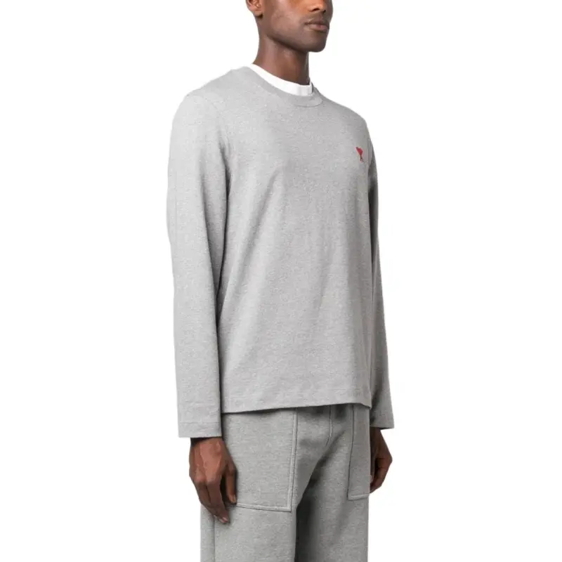 AMIPARIS Paris Ami De Coeur Logo Embroidered Long Sleeved T Shirt-3