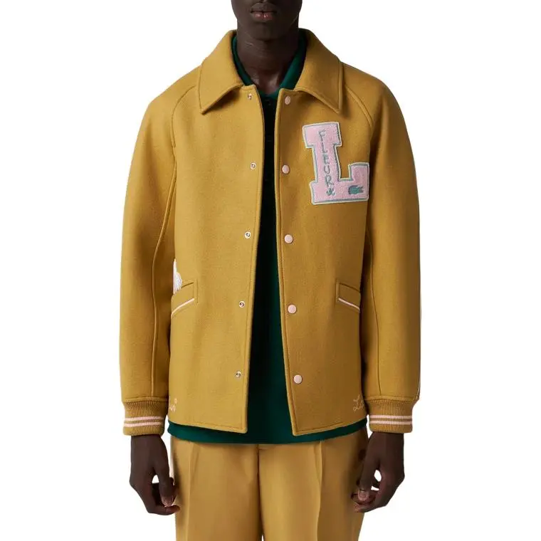 LACOSTE x Le FLEUR Puffer Jacket Unisex Ginger Yellow-2
