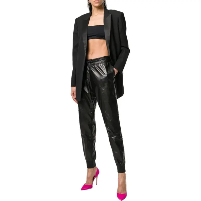 TOM FORD Leather Pants Women's Black-1