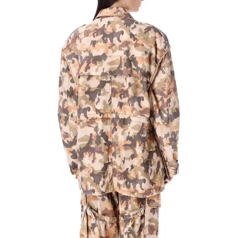 ISABEL MARANT Elize Camouflage print Cotton Jacket-4