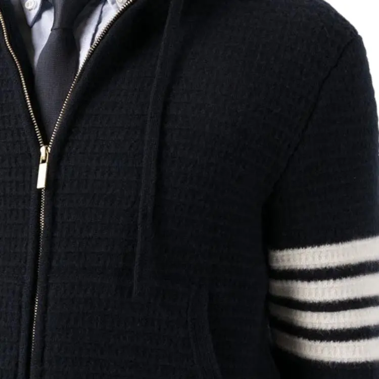 THOM BROWNE 4-Bar Stripe Knitted Hoodie-5