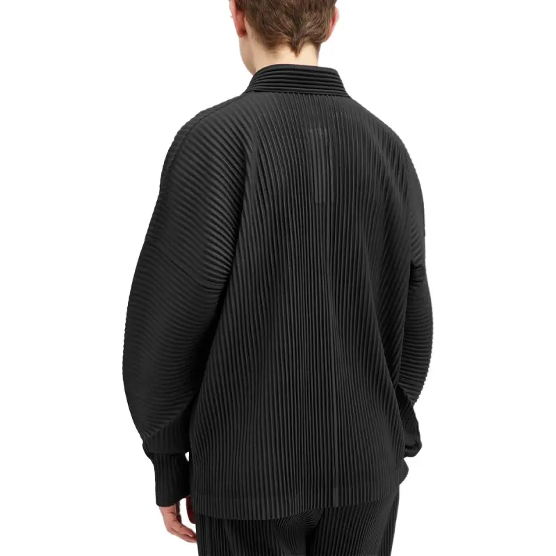 Homme Plissé Issey Miyake FW24 Polo Shirt Men's Black-2