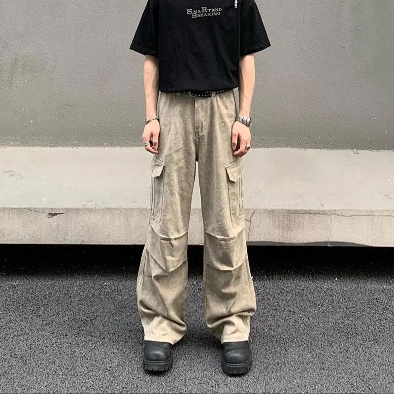 HLPT Cargo Pants Unisex Marble Pattern-3