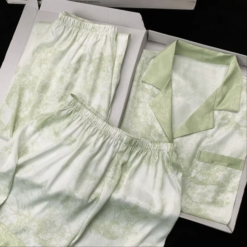 WANANNI Pajama Set Women's Light Green-2