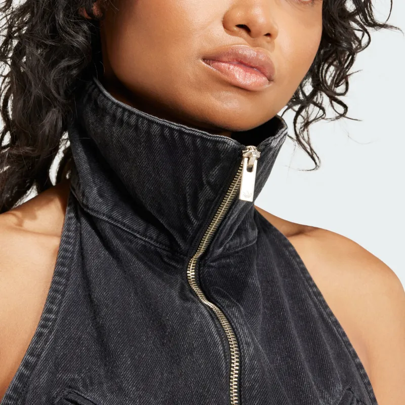 Adidas Originals Fashion Montreal Denim Cropped Vest-4