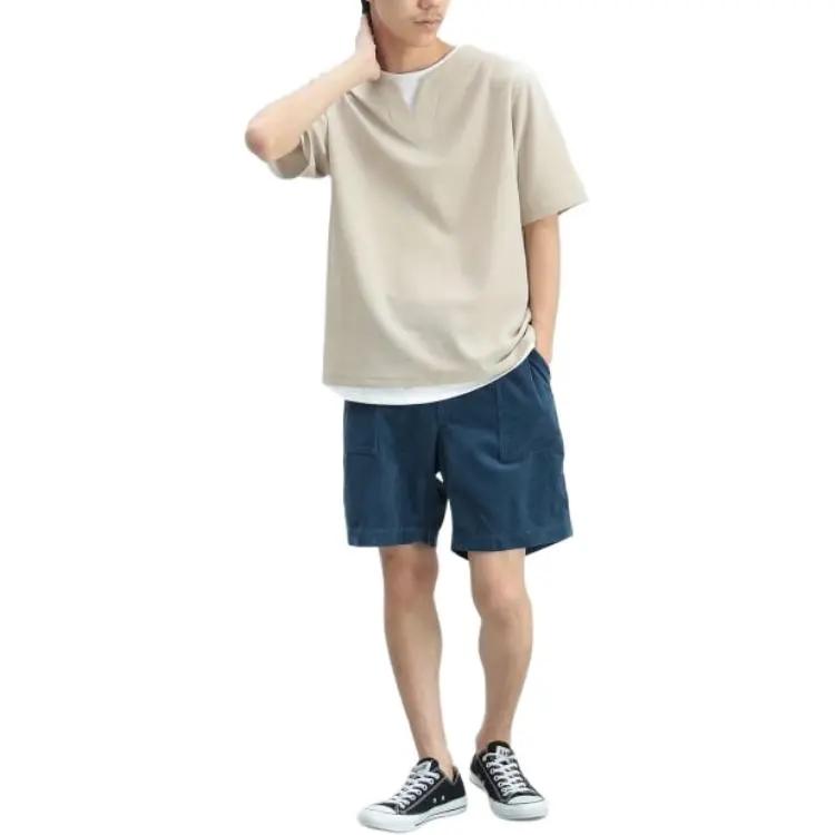 Beams Casual Shorts Men's Marine Blue-4