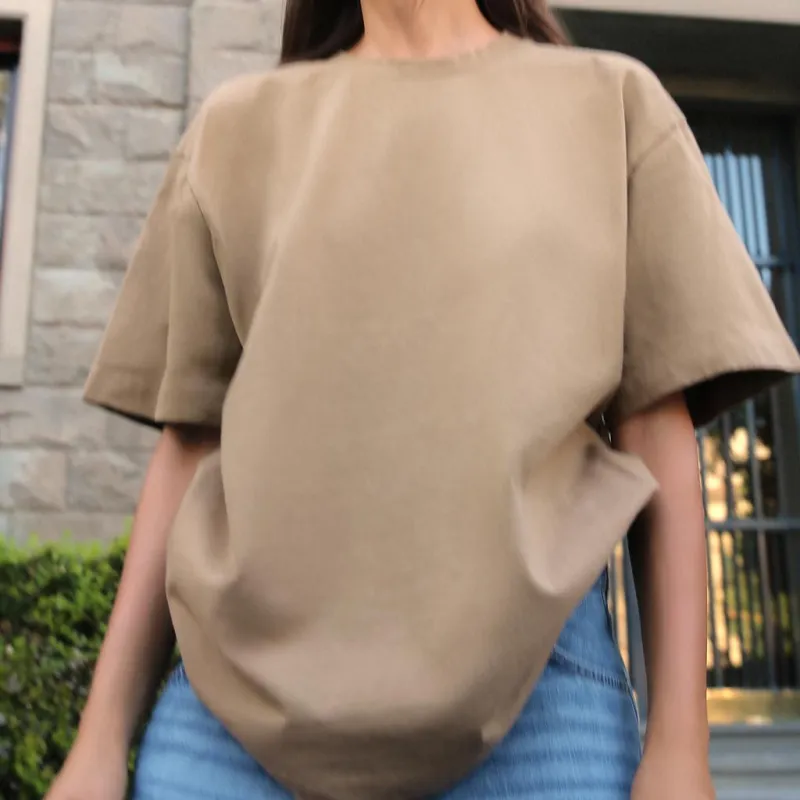 ZARA T Shirt Women's Light Beige-3