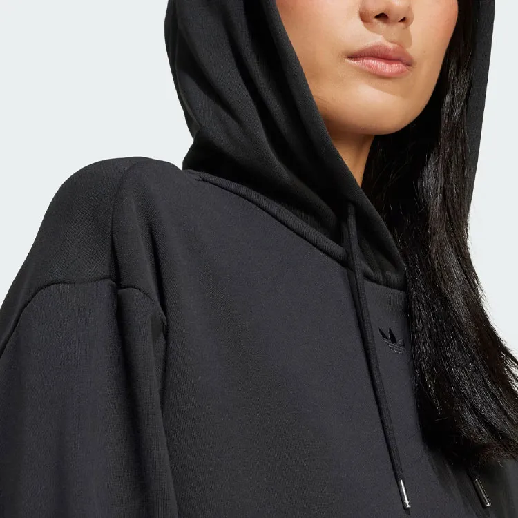 Adidas Originals Embellished Oversized Hoodie Sweatshirt Women's Black-3