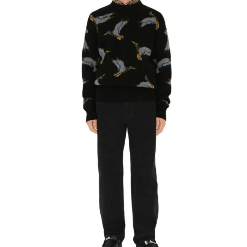 Burberry Duck Intarsia Knit Crewneck Jumper-1