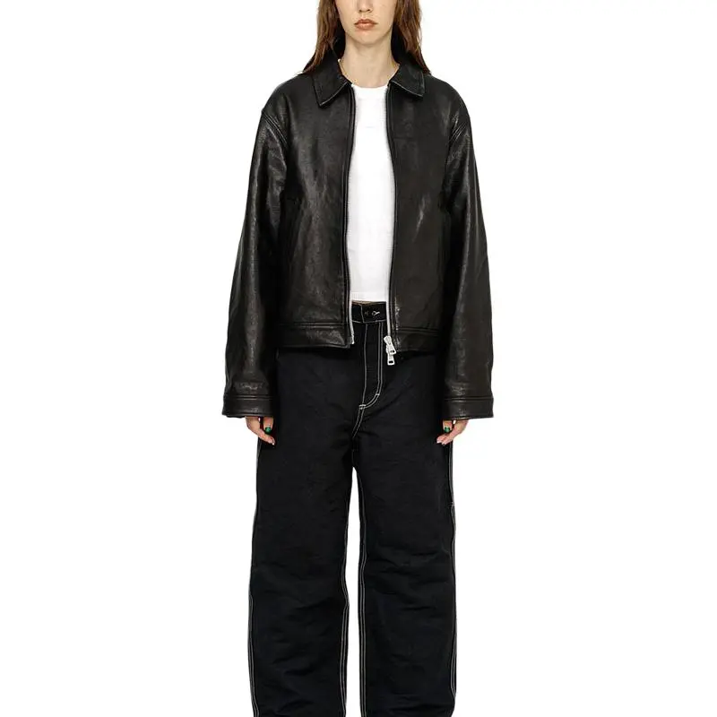 Stussy X Our Legacy Work Shop Blouson Leather Jacket-2