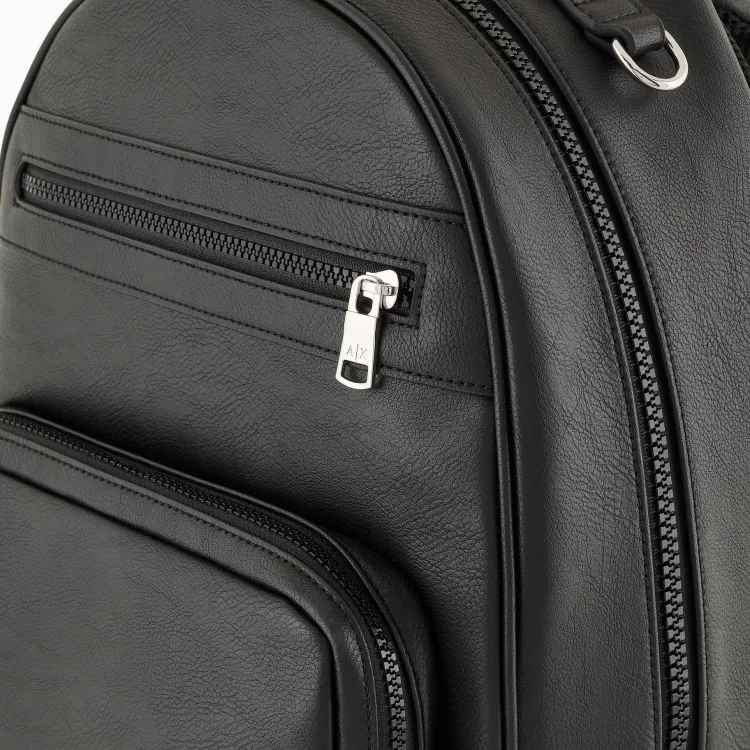 ARMANI EXCHANGEAE Polyester Backpack Men's Black-4