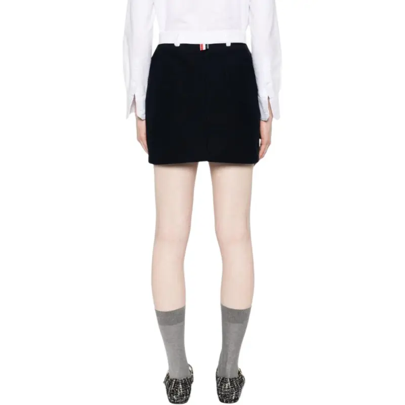 THOM BROWNE Contrast Waistband Mini Skirt-1