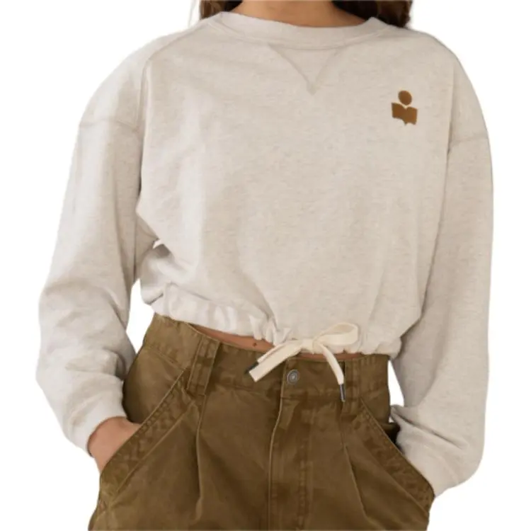 ISABEL MARANT ETOILE Margo Drawstring Cropped Sweatshirt-4