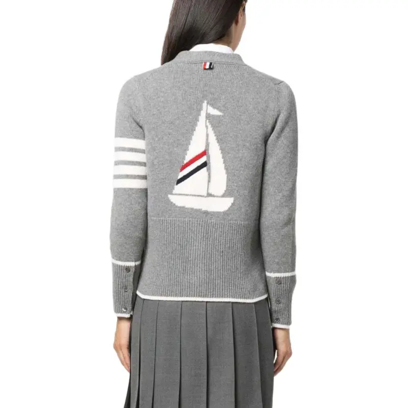 THOM BROWNE· Sweater Women's Gray-3