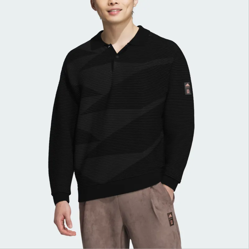 Adidas Wuji Series FW24 SWEATSHIRT Polo Shirt Men's Black-4