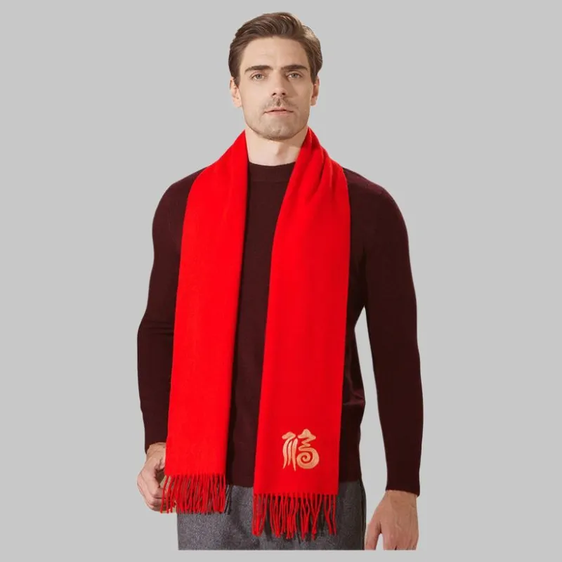 H YXIANG Wool Knit Scarves Women's-2