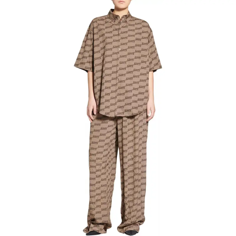 Balenciaga Shirt, Regular Fit Women's Brown-4